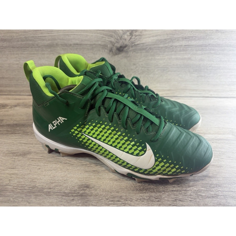 Nike Alpha Menace 2 Shark Football Cleats Green Mens 11 AQ7653-300 Shoes